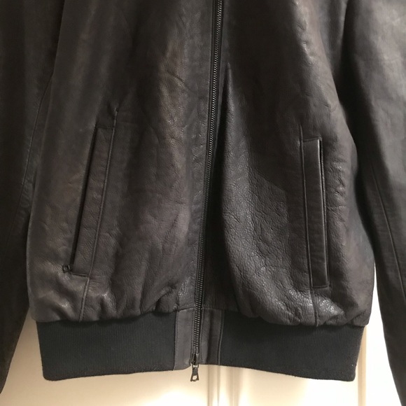 M0851 black leather jacket size 4 - Picture 8 of 12